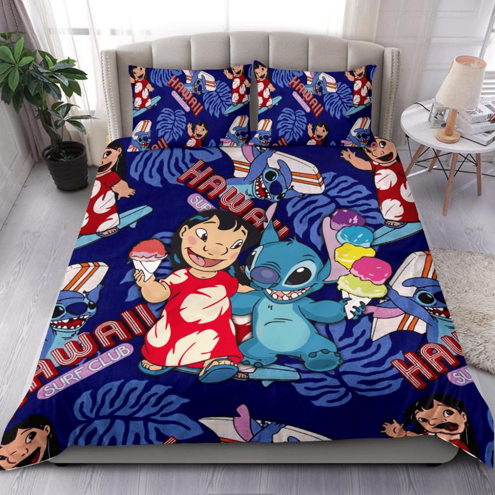 Parure de lit Lilo et Stitch Famille Disney 2, Personnages Disney Housse De Couette Ensemble De Literie