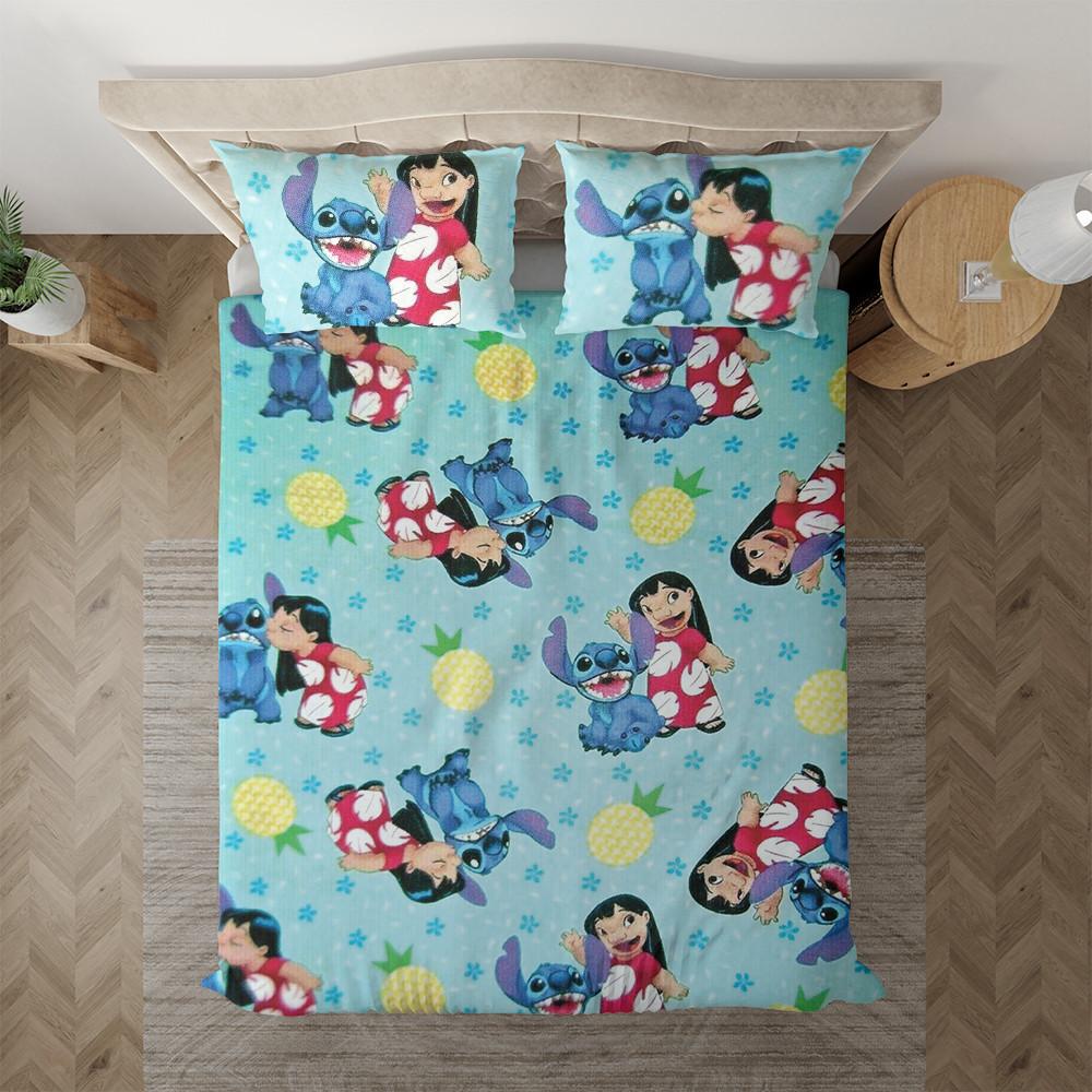 Parure de lit Lilo et Stitch, Lilo et Stitch Fleurs tropicales Housse De Couette Ensemble De Literie Parure de lit Lilo et Stitch, Lilo et Stitch Fleurs tropicales Housse De Couette Ensemble De Literie