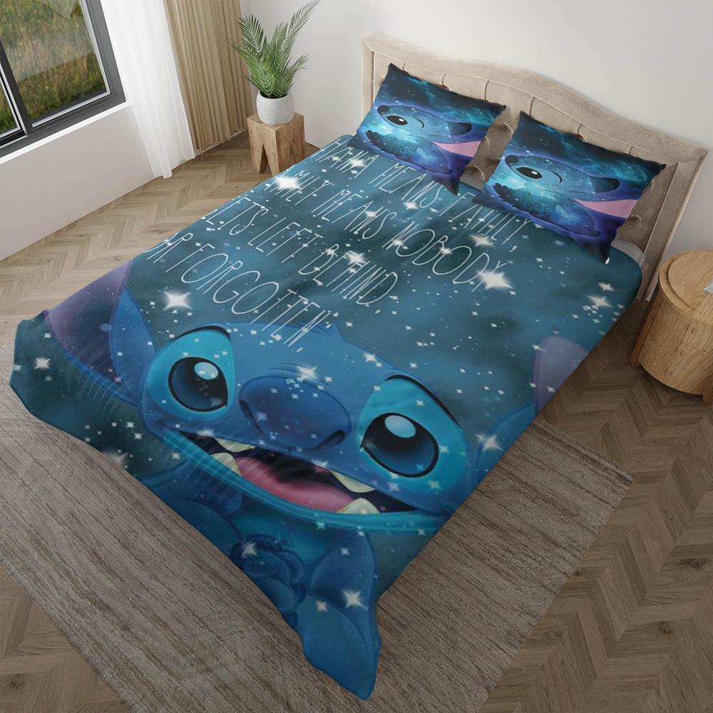 Parure de lit Lilo et Stitch Ohana signifie famille Housse De Couette Ensemble De Literie Parure de lit Lilo et Stitch Ohana signifie famille Housse De Couette Ensemble De Literie