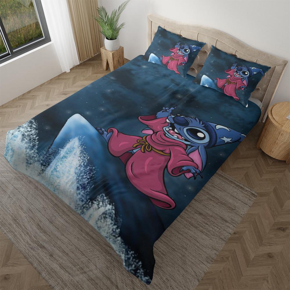 Parure de lit Lilo et Stitch, Stitch Surf Housse De Couette Ensemble De Literie