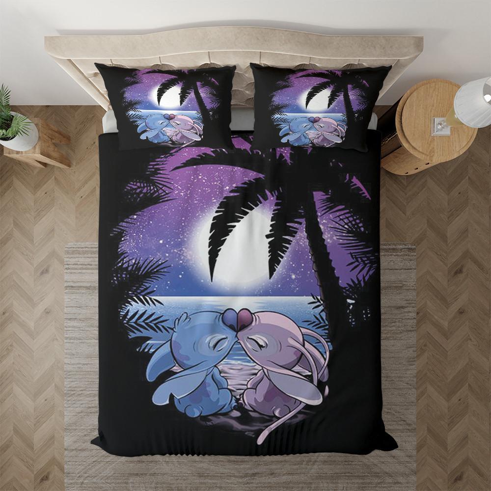 Parure de lit Lilo et Stitch, Stitch et Angel Housse De Couette Ensemble De Literie
