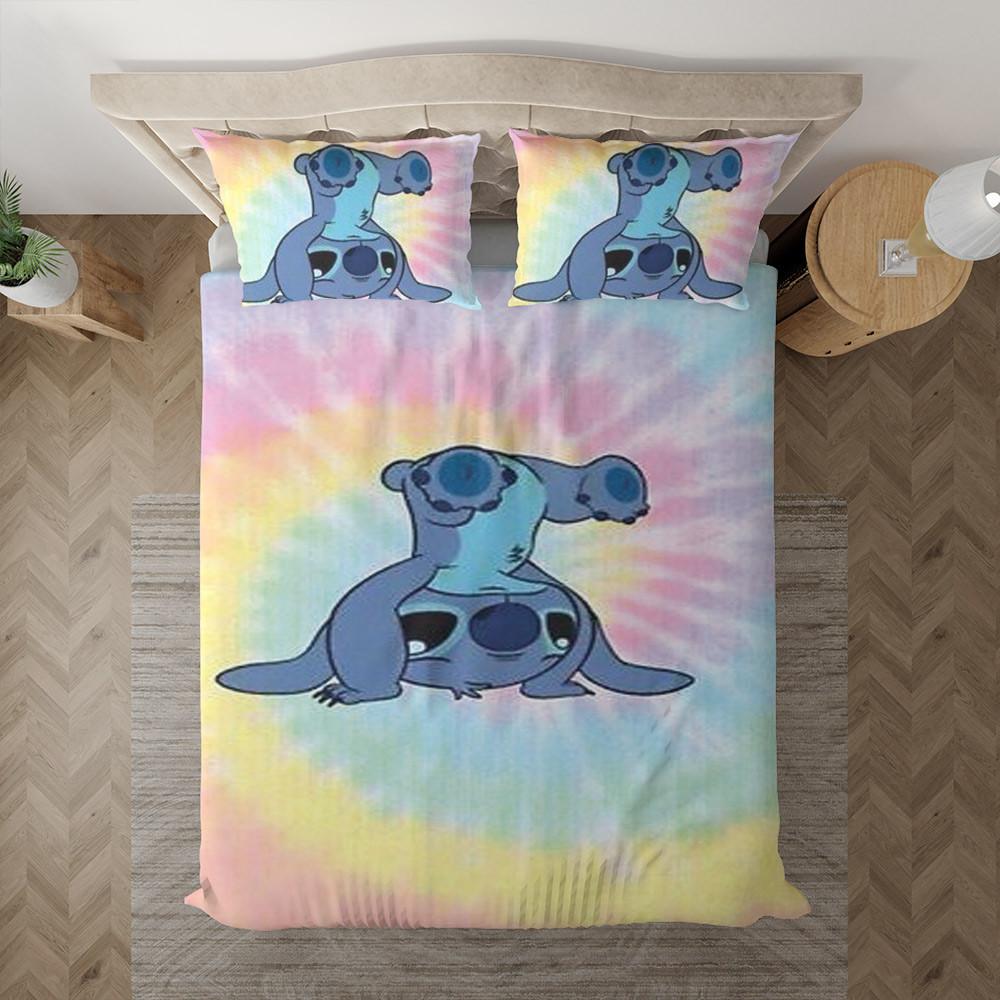 Parure de lit Lilo et Stitch coloré, Lilo et Stitch Housse De Couette Ensemble De Literie