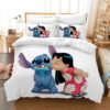 Parure de lit Lilo et Stitch mignon Housse De Couette Ensemble De Literie