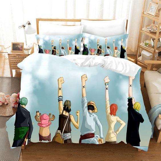 Parure de lit One Piece Lover 4, One Piece Tous les personnages Housse De Couette Ensemble De Literie