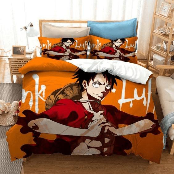 Parure de lit One Piece Monkey D. Luffy, One Piece Housse De Couette Ensemble De Literie Parure de lit One Piece Monkey D. Luffy, One Piece Housse De Couette Ensemble De Literie