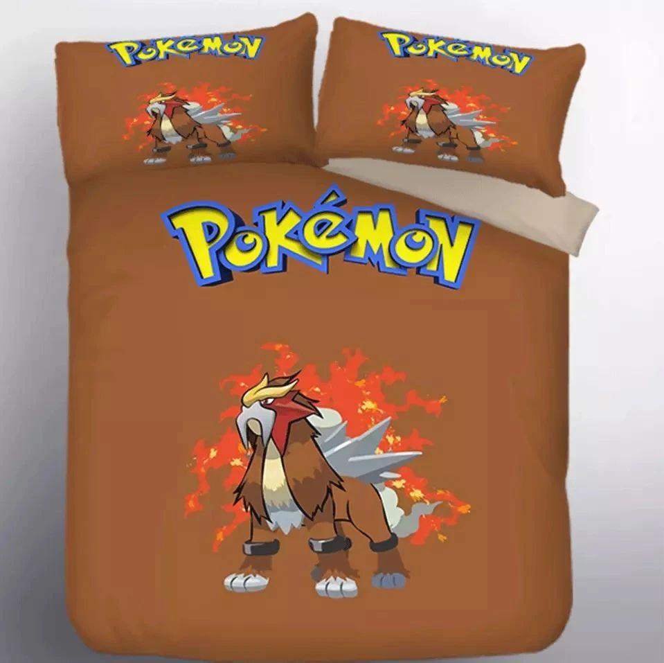 Parure de lit Pokemon Entei Housse De Couette Ensemble De Literie Parure de lit Pokemon Entei Housse De Couette Ensemble De Literie