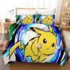 Parure de lit Pokemon Pikachu 6 2 Housse De Couette Ensemble De Literie