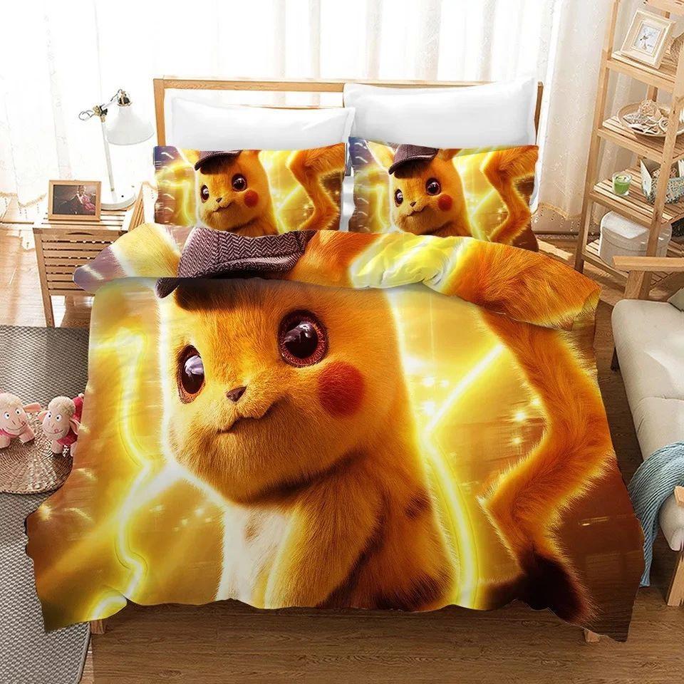 Parure de lit Pokemon Pikachu 8 2 Housse De Couette Ensemble De Literie Parure de lit Pokemon Pikachu 8 2 Housse De Couette Ensemble De Literie