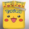 Parure de lit Pokemon Pikachu Visage Housse De Couette Ensemble De Literie
