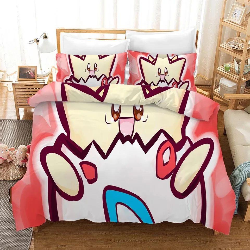 Parure de lit Pokemon Pikachu, togepi pokemon Housse De Couette Ensemble De Literie Parure de lit Pokemon Pikachu, togepi pokemon Housse De Couette Ensemble De Literie
