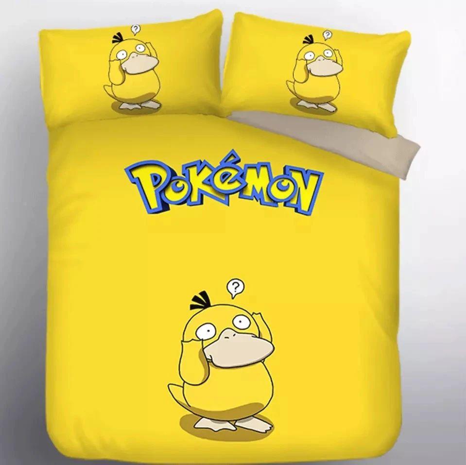 Parure de lit Pokemon Psykokwak 3 Housse De Couette Ensemble De Literie Parure de lit Pokemon Psykokwak 3 Housse De Couette Ensemble De Literie