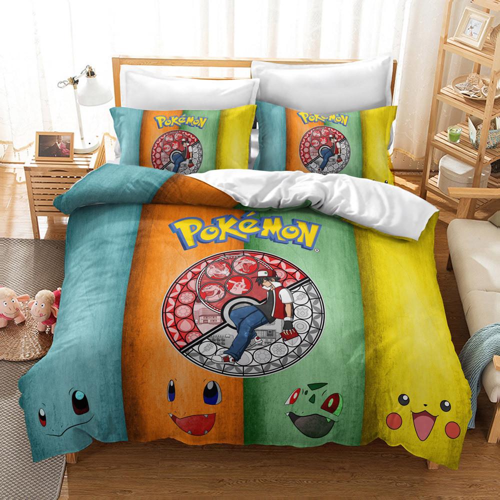 Parure de lit Pokémons drôles 7 Housse De Couette Ensemble De Literie Parure de lit Pokémons drôles 7 Housse De Couette Ensemble De Literie