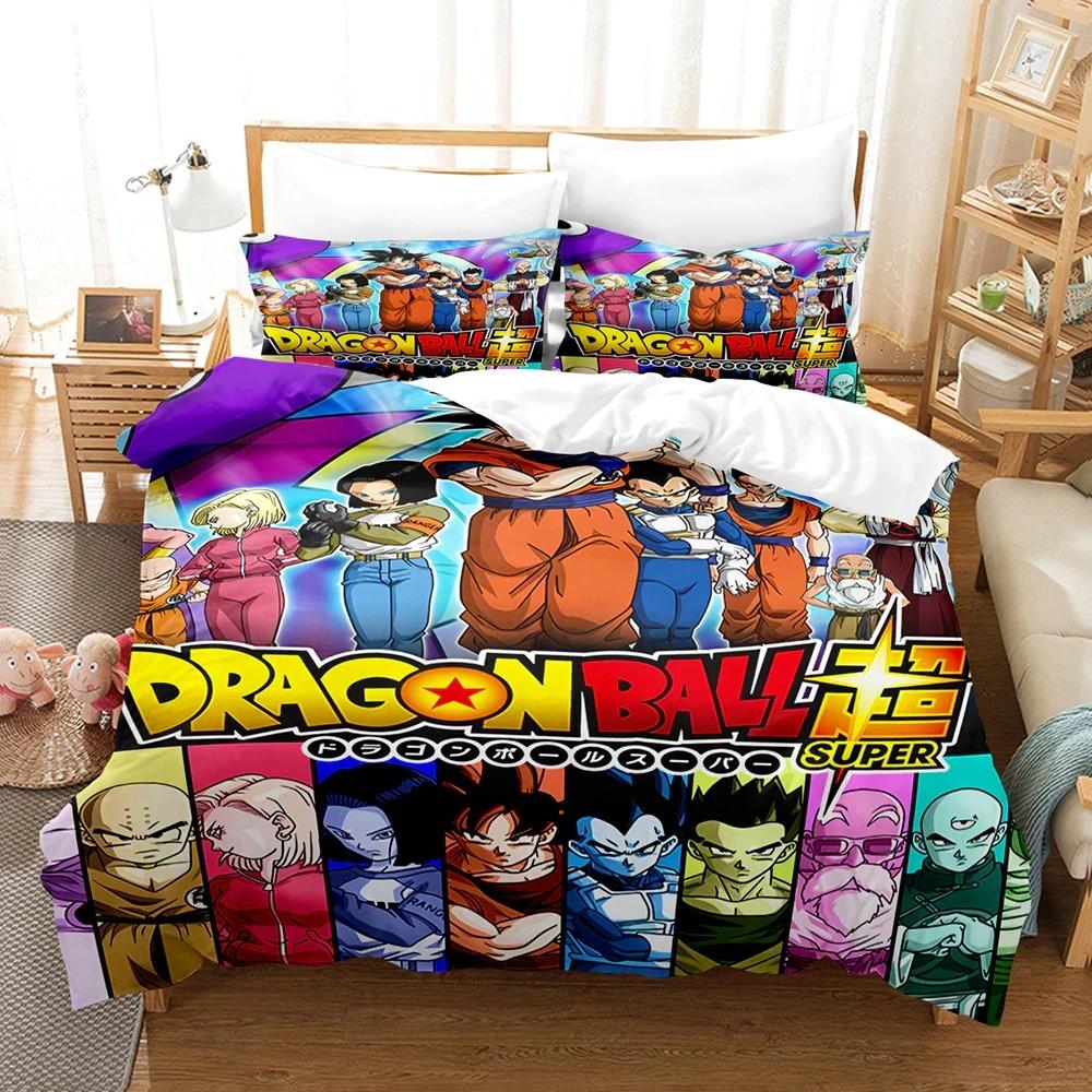 Parure de lit Son Goku Dragon Ball Manga Housse De Couette Ensemble De Literie