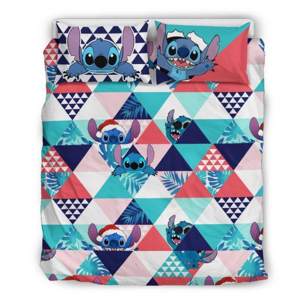 Parure de lit Stitch Disney, Fleur tropicale de point drôle58 Housse De Couette Ensemble De Literie