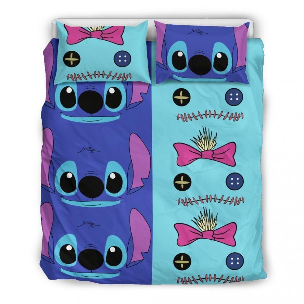 Parure de lit Stitch Disney, Stitch & Scrump Housse De Couette Ensemble De Literie