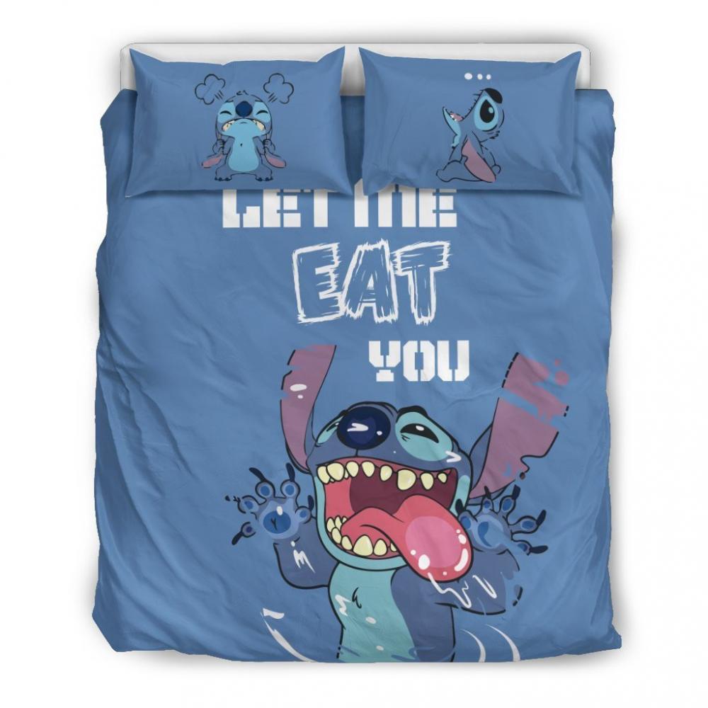 Parure de lit Stitch Ohana laisse le te manger Housse De Couette Ensemble De Literie
