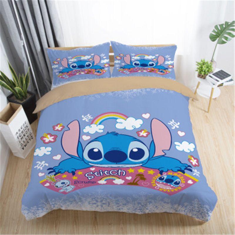Parure de lit Stitch Stitch Et Lilo 3 Housse De Couette Ensemble De Literie