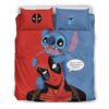 Parure de lit Stitch et Deadpool Disney Housse De Couette Ensemble De Literie