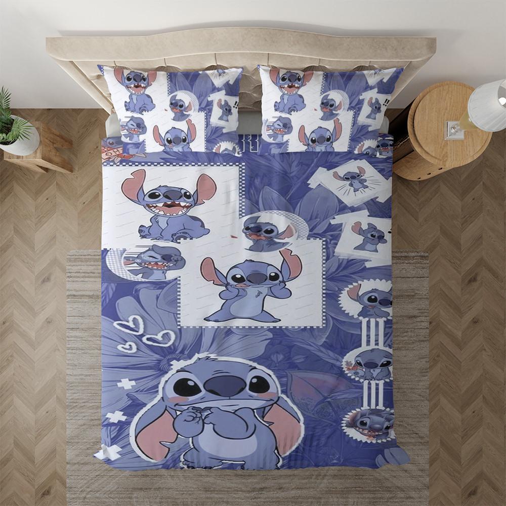Parure de lit Stitch et Lilo, Disney Stitch et Lilo Housse De Couette Ensemble De Literie