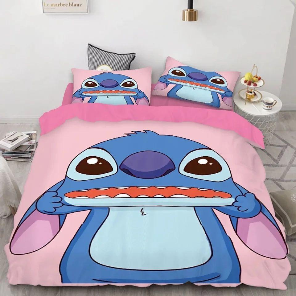 Parure de lit Stitch et Lilo, Stitch Housse De Couette Ensemble De Literie