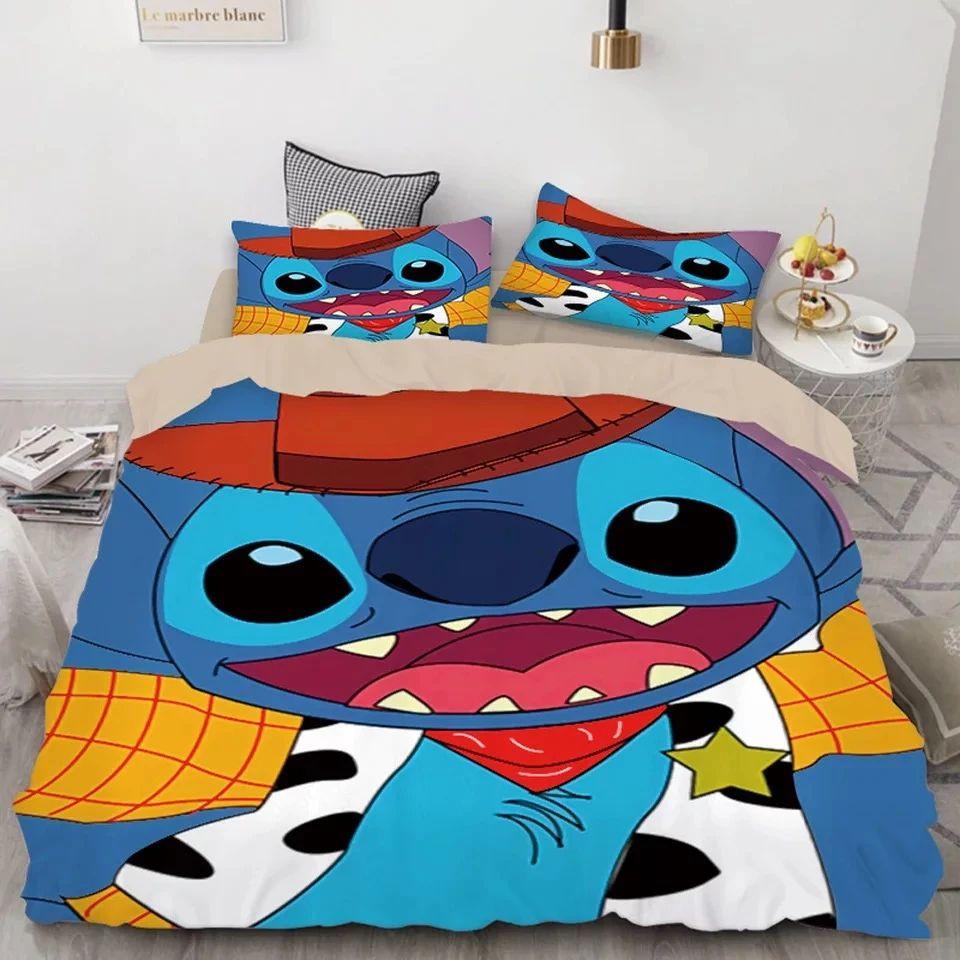 Parure de lit Stitch et Lilo, Stitch heureux Housse De Couette Ensemble De Literie