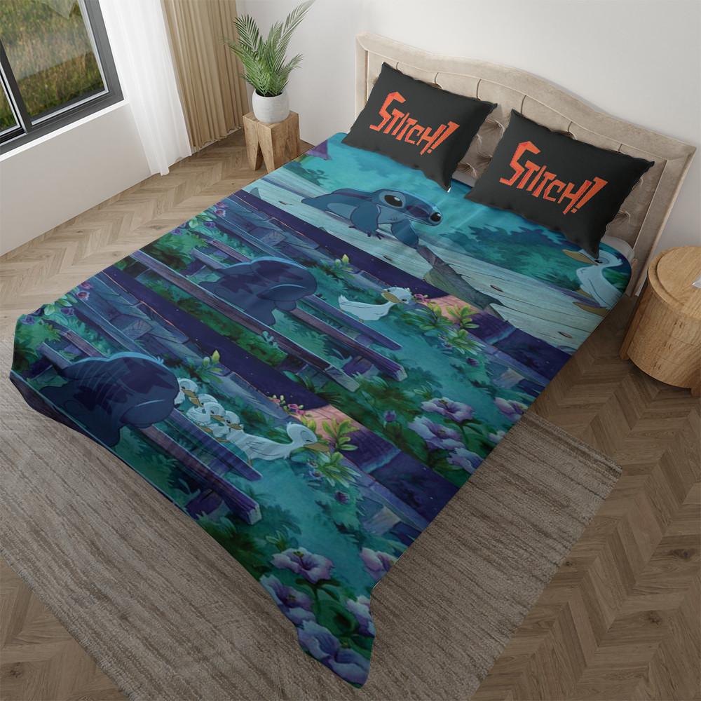Parure de lit Walt Disney Stitch Stitch Et Lilo, Stitch Et Canard, Stitch Et Lilo Housse De Couette Ensemble De Literie