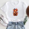 Patriotic Highland Cow T-Shirt – Cute 4th of July Cow with Hot Dog & Flag