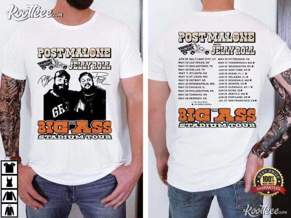 Post Malone With Jelly Roll Big Ass Stadium Tour T-Shirt