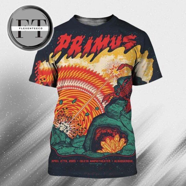 Primus Sessanta V2.0 Performance At Isleta Amphitheater In Albuquerque NM On April 27 2025 All Over Print Shirt