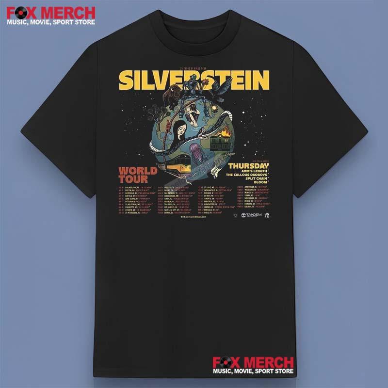 Silverstein Band North America Tour 2025 Concert Shirt