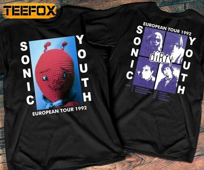 Sonic Youth DIRTY European Tour 1992 T-Shirt
