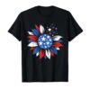 Sunflower 4th Of July Patriotic American 4th Of July T-Shirt