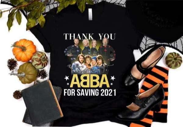 Thank You ABBA For Saving 2021 Signatures ABBA 49th Anniversary T-Shirt S-5XL