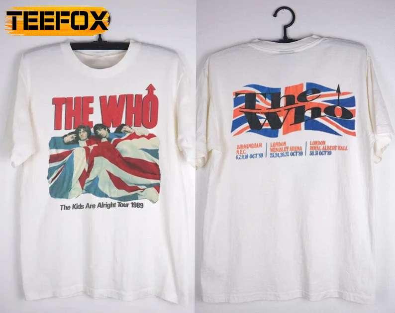 The Who Rock Band Music The Kids Are Alright Tour 1989 T-Shirt