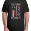 Vintage One Nation Under God Flag 4th Of July Patriotic T-Shirt