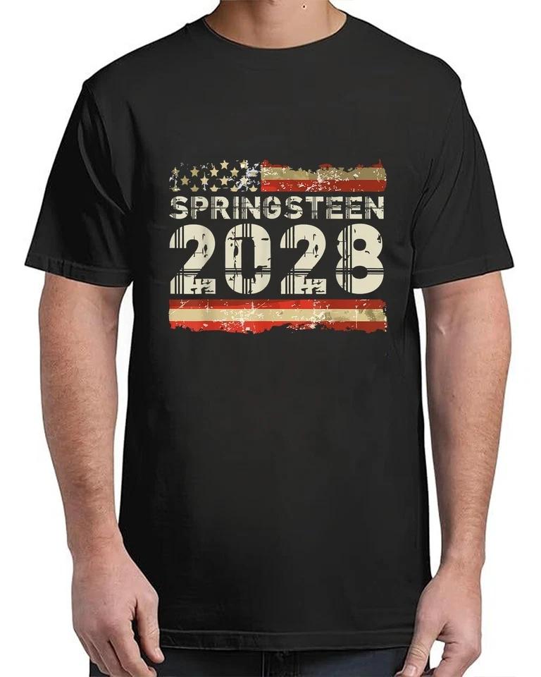 Vintage Springsteen 2028 American Flag 4th Of July T-Shirt