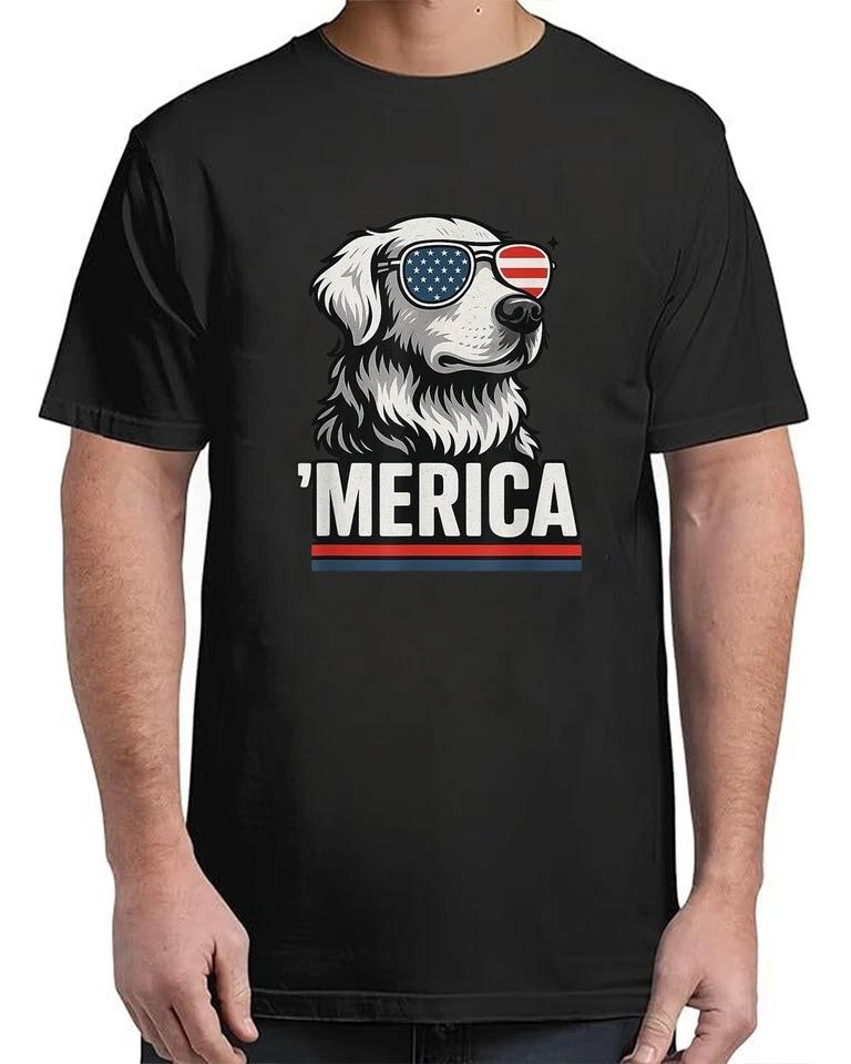 Vintage golden retriever 4th of july merica T-Shirt