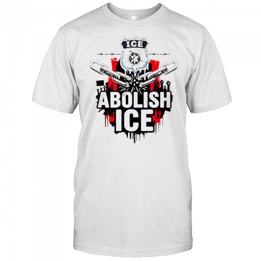 Abolish Ice Protest Graphic Badge Barbed Wire Art shirt