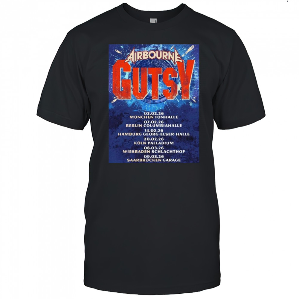 Airbourne Gutsy Germany Tour 2026 Shirt