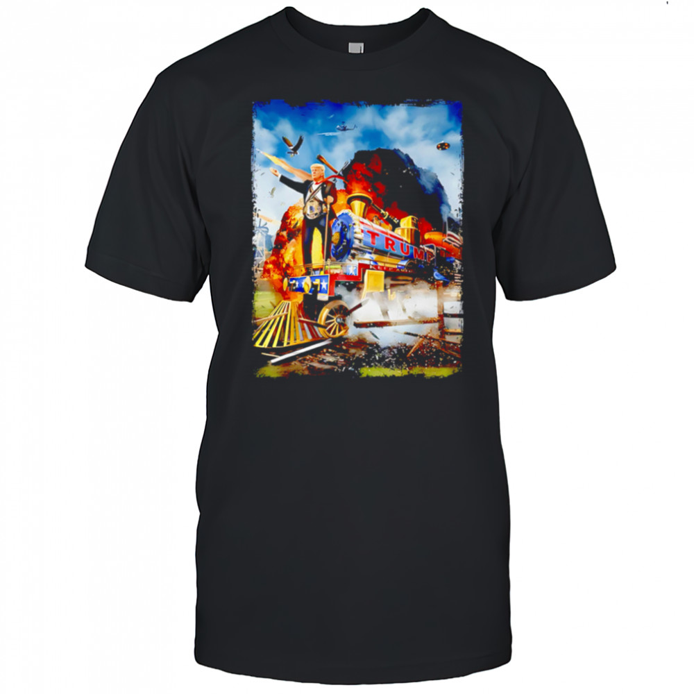 All Aboard The Trump Train Graphic Art shirt