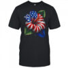 American Flag Hibiscus Flower Patriotic Floral 4th Of July shirt