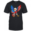 American Flag Usa Dabbing Bald Eagle Patriotic 4th Of July Shirt