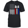 American Flag with Dog Silhouettes, Pet Lover 4th of July T-Shirt