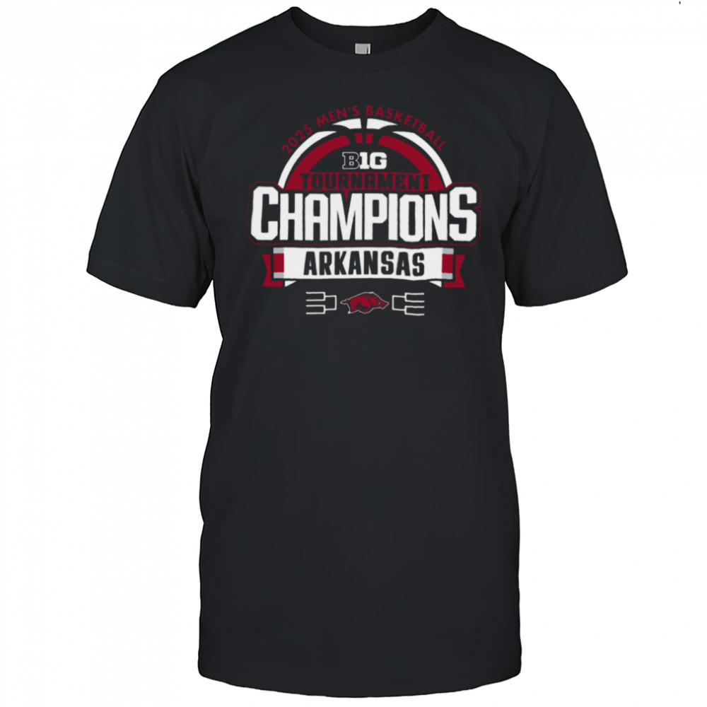 Arkansas Razorbacks 2025 Big Ten Men’s Basketball Conference Tournament Champions Locker Room T Shirt