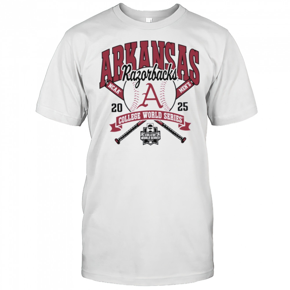 Arkansas Razorbacks College World Series 2025 Baseball Gray Long Sleeve T Shirt