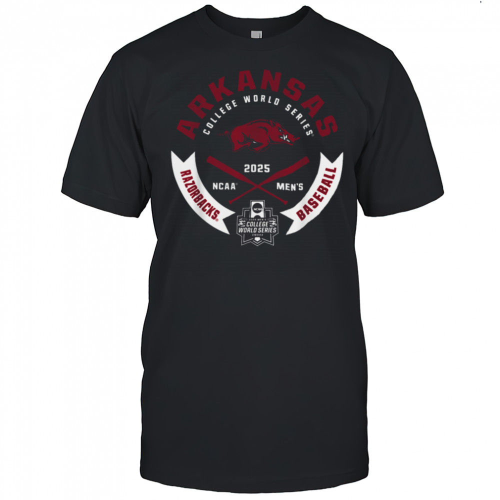 Arkansas Razorbacks College World Series 2025 MCWS Gray T Shirt