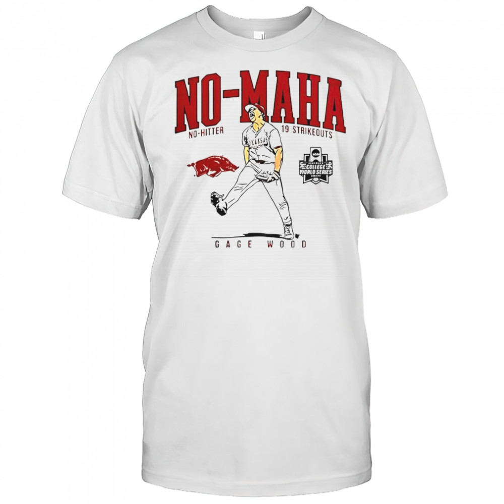 Arkansas Razorbacks Gage Wood No-Maha No-Hitter 19 Strikeouts T-Shirt