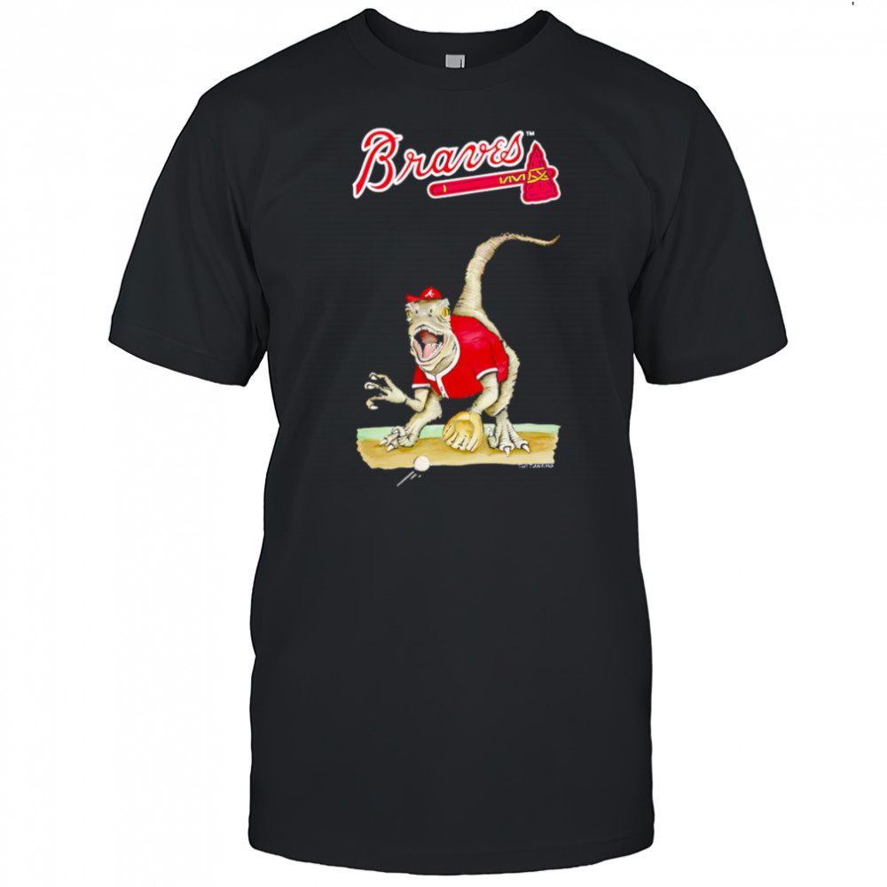 Atlanta Braves Velociraptor catcher shirt