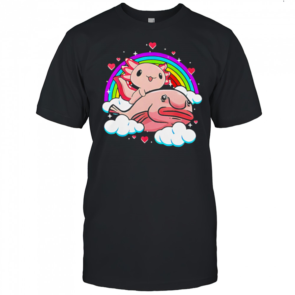 Axolotl and Blobfish Rainbow Funny shirt
