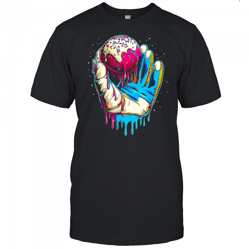 Baseball Drip Baseball Glove Colorful Sports Dripping shirt